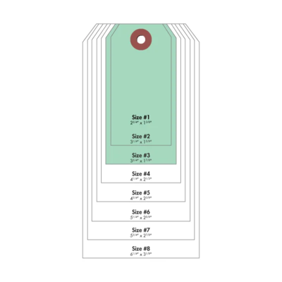 #3 Cardstock Tag - Green