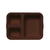 Tray, hot/cold, brown, 3 compt