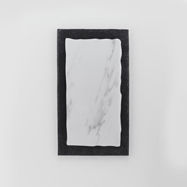 Dual-Tone Marble Melamine Serving Platters