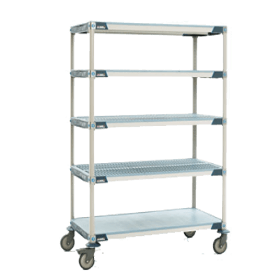 Metro 5X357EGX3 Metromax I Stem Caster Cart 48"W X 18"D X 80"H Corrosion Proof Open Grid Shelves