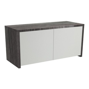 CLAHU4001 - Wall Mounted Hutch w/Laminate Doors - Newport Gray w/White Doors