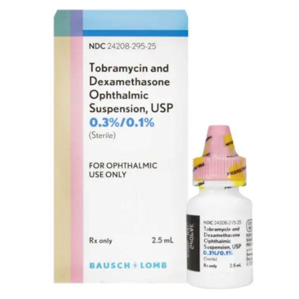 Tobramycin-Dexamethasone, Drops, 0.3% - 0.1%, 2.5 mL (1/ea) Drops NDC 61314064725