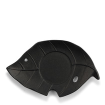 Cast Iron Black Leaf Coaster