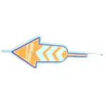 acrylic yellow arrow