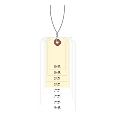 #4 Cardstock Tag Wired - Manila