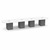 18' Classic Racetrack Conference Table with Cube Base - White Top, Coastal Gray Base