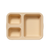 Tray, hot/cold, tan, 3 compt