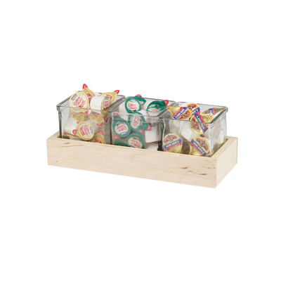 Cal-Mil 22384-3-71 5" x 12-3/4" x 4-1/2" Blonde Jar Display