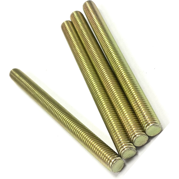 5/16" - 24 X 1 1/2" FULLY THREADED STRAIGHT ROD SAE J429 GR 8 ZINC TRIVALENT YELLOW