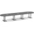 16' Classic Racetrack Conference Table with Palmer Base - Newport Gray Top, Brushed Silver Base