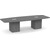 10' Classic Boat Shape Conference Table with Cube Base - Newport Gray