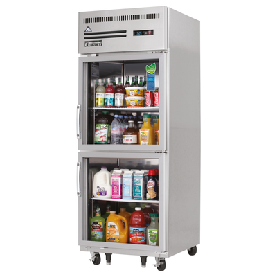 Everest ESGRH2 Reach-In Refrigerator 2 Solid Half-Doors, 115v, NSF - 23 cu. ft.