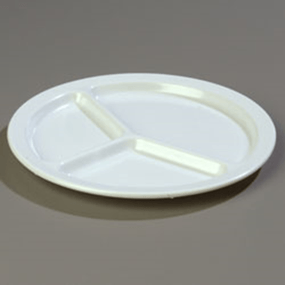Carlisle 10", 3/4"D 3-Compartment Plates