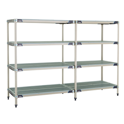 Metro AX556GX3 Metromax I Add-On Shelving Unit 48"W X 24"D X 63"H Open Grid Polymer Shelves Polymer