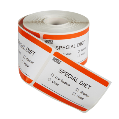 Cook's Brand 2" x 3" Special Diet Label