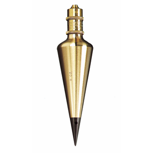 STARRETT PBB-8 Plumb Bob, Solid Brass, 8oz.
