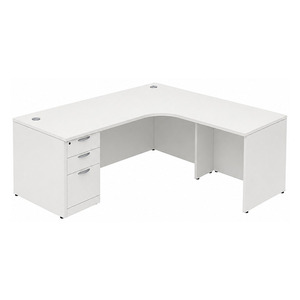 CLALD1014R Radius L-Shape Typical 71" X 72" Desk- White