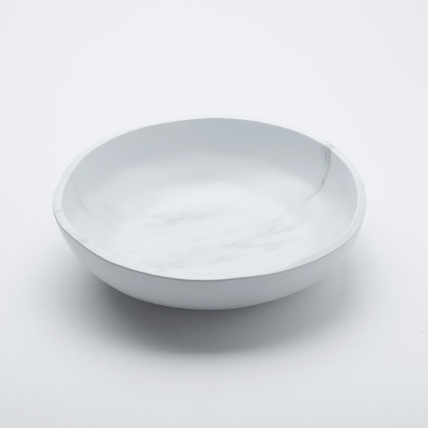 White Marble Melamine Serving Bowls