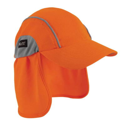 Cooling Hat - Absorptive - Neck Shade - High Visibility Orange