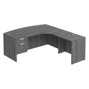 CLALD2009 Right Radius L-Shape Typical 71" X 78" Desk- Newport Grey