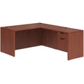 Classic L-Shape Desk 72" x 60" with Box/File Pedestal - Cherry