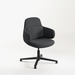 CHK73420 VIVA CLUB CHAIR w/ BLACK FIXED BASE - Charcoal Seat