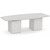 8' Classic Boat Shape Conference Table with Cube Base - Silver Birch