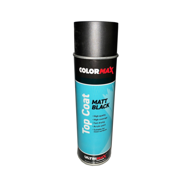 500ml Matt Black Colour Max Top Coat - NETT PRICE Spray Paint