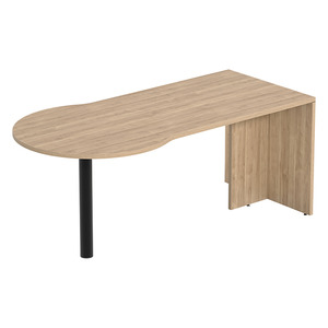 PL106 CONFERENCE BULLET DESK w/POST -  Maple & Black