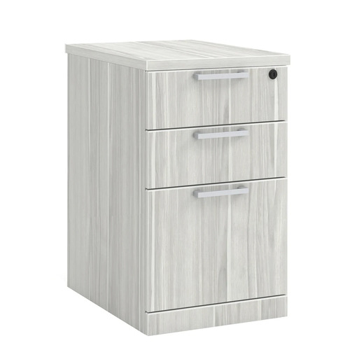 Classic Locking Mobile Box/Box/File Pedestals - 26.5" in Silver Birch
