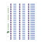 Cubby ID Adhesive Sticker Sheets