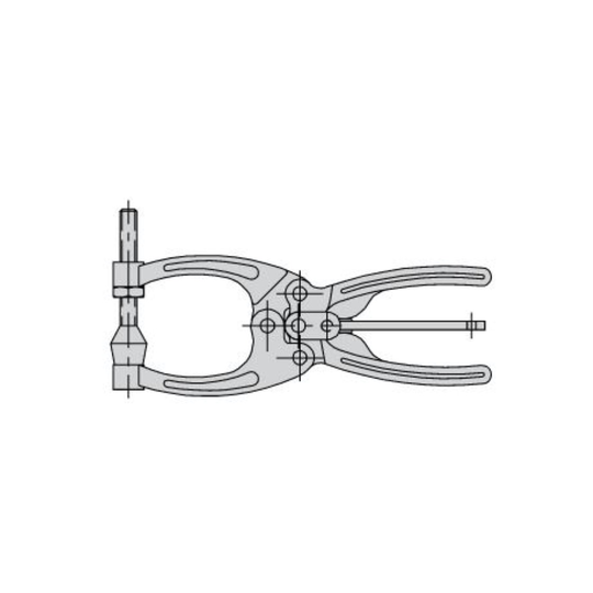 Carr Lane CL-252-PL Forged Toggle Pliers (700lbs) 1-3/4" Jaw, Flat Cushion Spindle