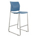 3085 LIGHT BLUE BARSTOOL SEAT & BACK (NO FRAME, SEAT ONLY)