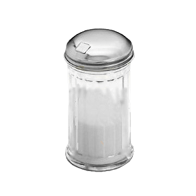 American Metalcraft SAN316 Sugar Complete Plastic Fluted Shaker