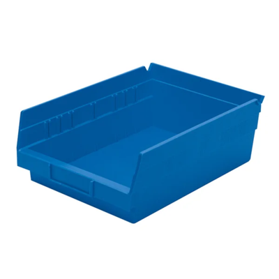 Storage Bin - Plastic - 11-5/8" x 8-3/8" x 4" - Blue