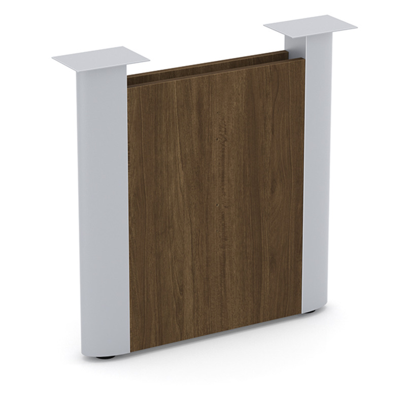 PL389ELPCENTP1 ACCENT CENTER BASE PANEL-  Modern Walnut with Silver