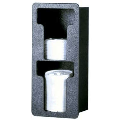 Vollrath FML-2V Vertical Two-Pocket Flush Mounted Lid Dispenser