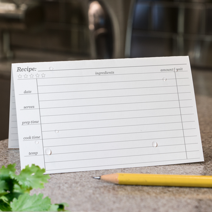 recipe card notebook