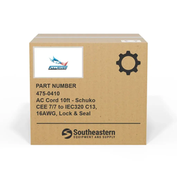 AC Cord 10ft - Schuko CEE 7/7 to IEC320 C13, 16AWG, Lock & Seal