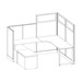 WEBBTYP42- 53"/67" Multi-Height Single Person, Corner Workstation With Storage