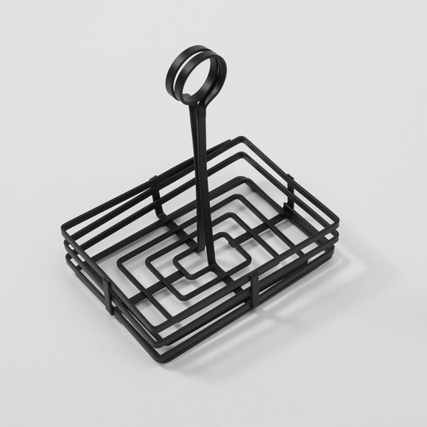 Flat Coil Wrought Iron Condiment Racks