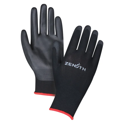 Coated Gloves - Polyurethane Palm - Polyester Shell - Large