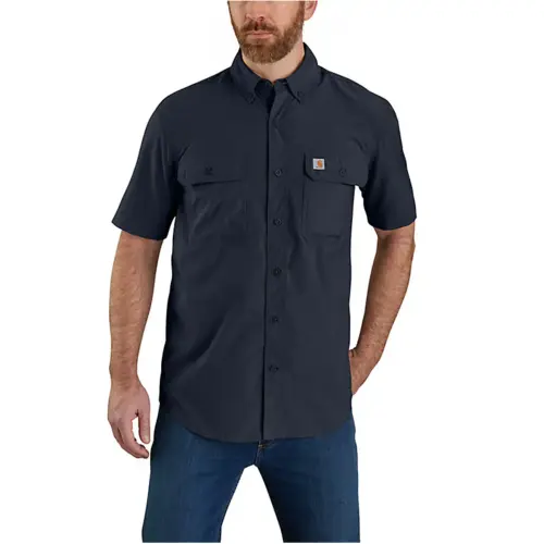 CARHARTT 105292 - Force Sun Defender™ Chambray Relaxed SS Shirt - Navy