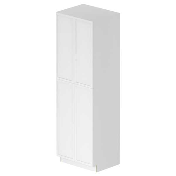 Fresno Pure White Box  Utility Cabinet Kit - 24” X 84”H X 24”D