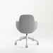 CHK73400 VIVA CLUB CHAIR w/ NYLON BASE - White base, Ash Seat