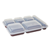 Cook's 630-441LID-NM Clear 6-Compartment Tray Lids