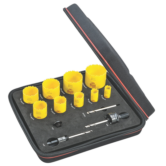 STARRETT KDC09051-N DCH General Purpose Kit w/ 9 Hole Saws and 4 Accessories