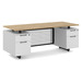 RISSD1005 RISER SERIES - 30" x 72" Double Pedestal Desk w/Modesty