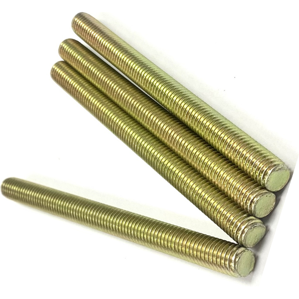 5/16" - 24 X 36" FULLY THREADED STRAIGHT ROD SAE J429 GR 8 ZINC TRIVALENT YELLOW