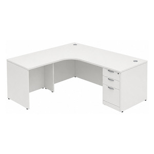 CLALD1014L Radius L-Shape Typical 71" X 72" Desk- White